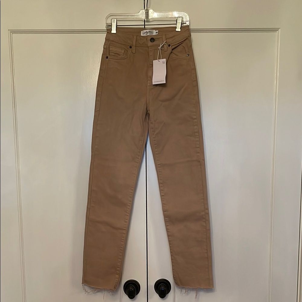 Carley Los Angeles tan High-Rise Jeans